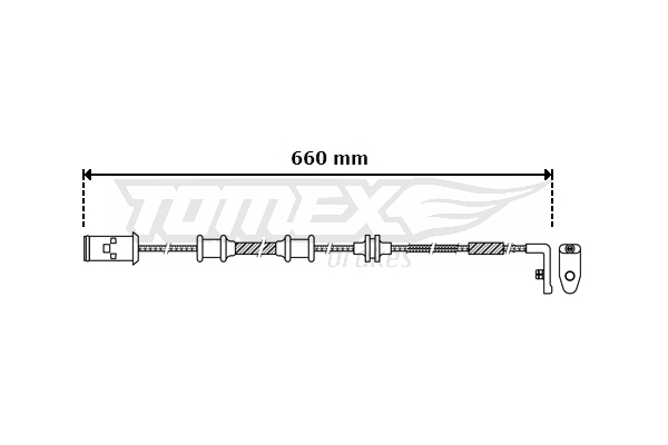 Výstrażný kontakt opotrebenia brzdového oblożenia TOMEX Brakes